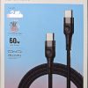 Jellico Type-C to Type-C, 60W -Fast Charging Data Cable, Black 2M